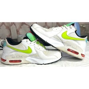 Nike Air Max Excee Womens 10 White Teal Orange Sneakers Y2K Athleisure Chunky